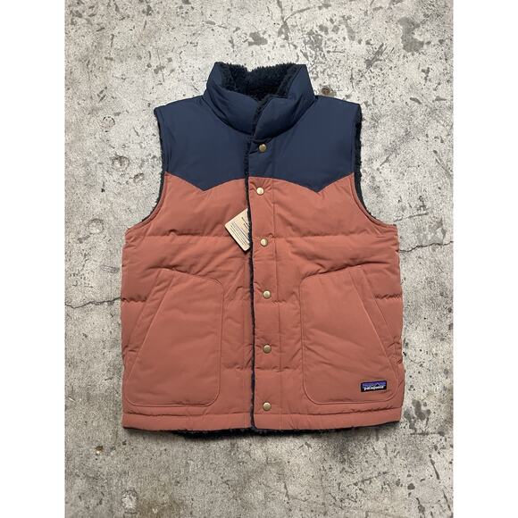 Patagonia Other - Patagonia Reversible Bivy Down Vest Mens M RARE‎ NWT Fox Red Sold Out Online!